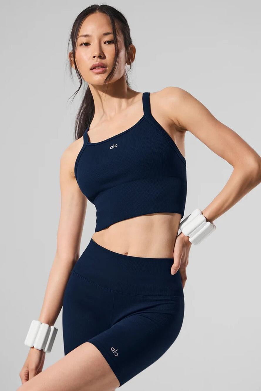 Alo Yoga Seamless Ribbed Favorite Bra Tank - S